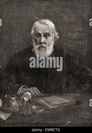Ivan Sergeyevich Turgenev, 1818-1883.  Russische Schriftsteller, Schriftsteller und Dramatiker. Stockfoto