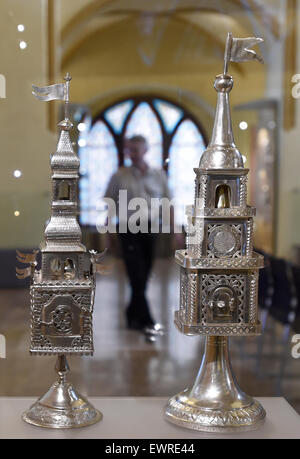 Eröffnung der neuen Dauerausstellung Juden in Böhmen, 10.-18. Jahrhundert, in der Maisel-Synagoge, Prag, Tschechische Republik, 30. Juni 2015. (CTK Foto/römische Vondrous) Stockfoto