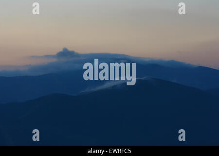 Morgendämmerung auf den Alpujarras Bergen #2 Stockfoto