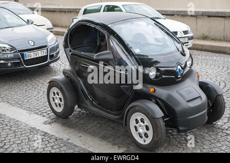 Paris, Frankreich, Renault, elektrisch, Mini, Micro, Micro car, Auto, Twizy, Straße, Paris, Frankreich Stockfoto