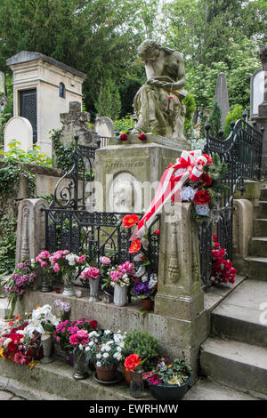 Paris, Frankreich, Pere Lachaise, Friedhof, Paris, Chopin, Grab, Stockfoto