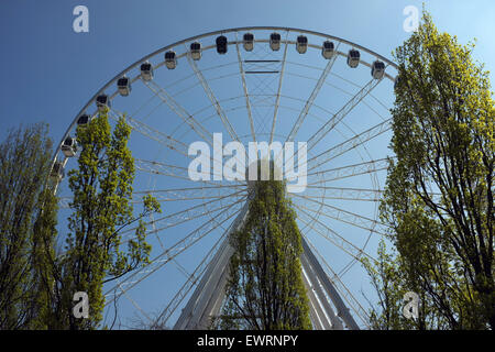 Riesenrad-Attraktion im Piccadilly Gardens Manchester England UK Stockfoto