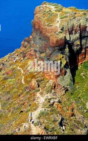 Skaros rock Imerovigli Santorini, Griechenland. Stockfoto