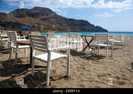 Strand von Plakias, Südkreta Griechenland Strand Stockfoto