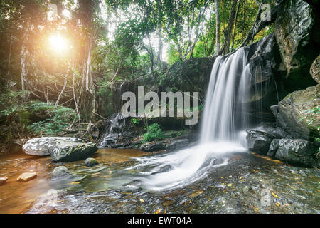 Kbal Spean Wasserfall Stockfoto