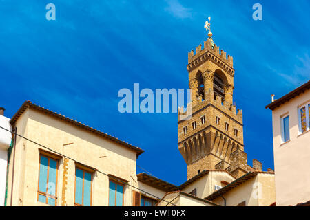 Arnolfo Turm des Palazzo Vecchio, Florenz, Italien Stockfoto