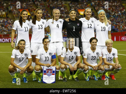 Montreal, Kanada. 30. Juni 2015. Spieler der Vereinigten Staaten stellen vor dem Halbfinale gegen Deutschland bei der 2015 FIFA Frauen WM in Montreal, Kanada, 30. Juni 2015. Bildnachweis: Ding Xu/Xinhua/Alamy Live-Nachrichten Stockfoto