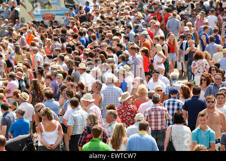 Großer Andrang auf der Royal Welsh Show alljährlich bei Builth Wells in Wales, einer von Großbritanniens größten Landschaft sammeln. Stockfoto