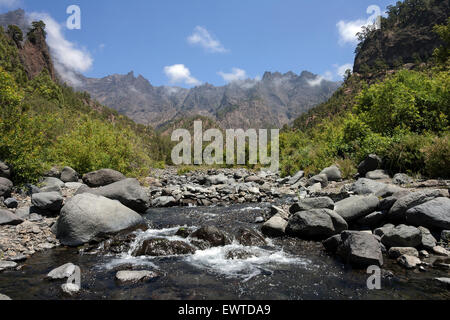 Rio Taburiente Caldera de Taburiente National Park, La Palma, Kanarische Inseln, Spanien Stockfoto