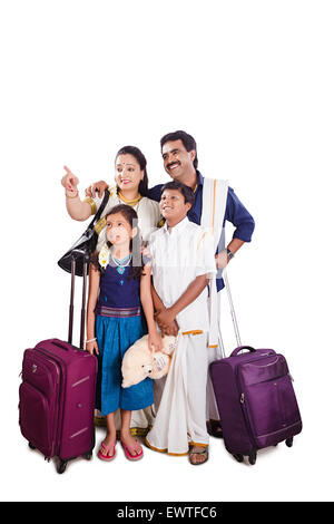 South Indian Eltern und Kinder Passagier glückliche Reise Stockfoto