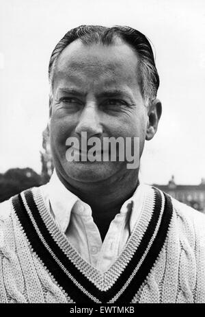 Ein Porträt von englischer Cricketspieler Don Kenyon. 30. Juni 1967. Stockfoto