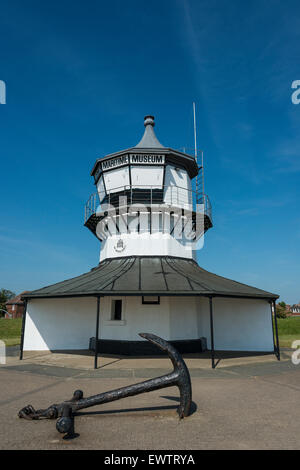 18. Jahrhundert Harwich Low Leuchtturm (Harwich Maritime Museum), Harwich, Essex, England, Vereinigtes Königreich Stockfoto