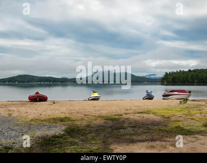 Adirondack Berge Sacandaga Lake Moffitt Strand Stockfoto