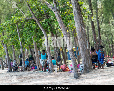 Strand Mont Choisy Ile Maurice Stockfoto