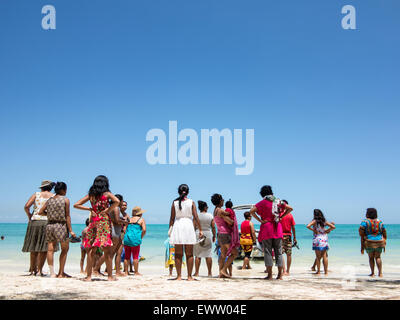 Strand Mont Choisy Ile Maurice Stockfoto