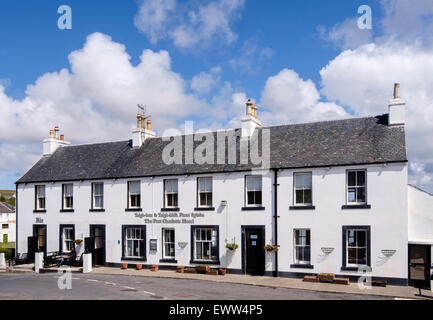 Das Hotel in Port Charlotte und die Bar auf der Hauptstraße durch Dorf Port Charlotte, Isle of Islay, Inneren Hebriden, Schottland Stockfoto