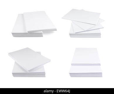 Stapel von a4 Blatt weißes Papier Stockfoto