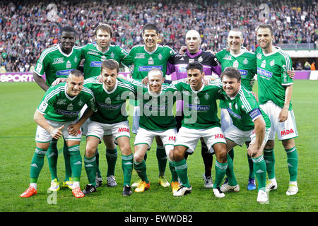 St-Etienne, Frankreich. 20. April 2015. 12. Fußballspiel gegen Armut fand in Saint-Etienne, Frankreich. ASSE alle Sterne © Action Plus Sport/Alamy Live News Stockfoto