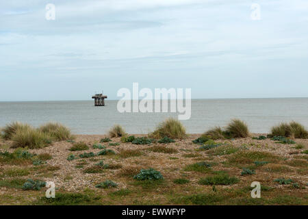 Wasser-Auslauf-Rig für Kernkraftwerks Sizewell B, Suffolk, UK. Stockfoto