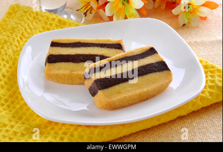 Traditionelle Shortbread mit Schokolade Streifen - 7 Stockfoto