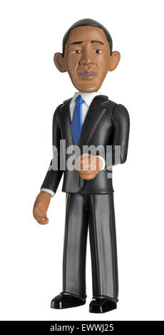 Präsident Barack Obama-Puppe Stockfoto