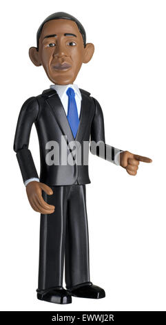 Präsident Barack Obama-Puppe Stockfoto