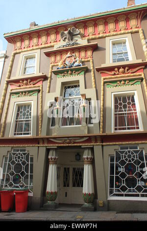 ägyptisches Haus penzance Kapelle Straße im Sommer Stockfoto