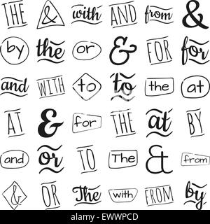 Kaufmännische und-Zeichen und Schlagworte Stock Vektor