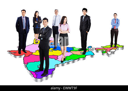 indischen Geschäftspartnern Gruppe Kollegen Stockfoto