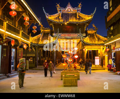 Touristen besuchen die Sehenswürdigkeiten von China Stockfoto