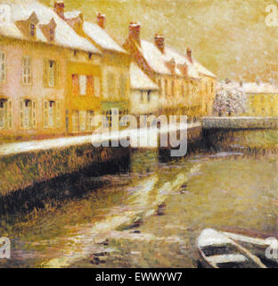 Henri Le Sidaner, Kanal in Brügge, Winter 1899 Öl auf Leinwand. Art Gallery of New South Wales, Sydney, Australien. Stockfoto