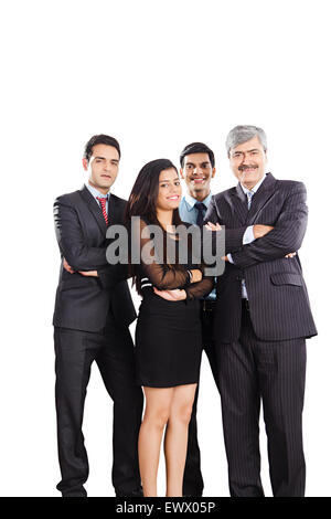 4 indische Business Partner stehende pose Stockfoto