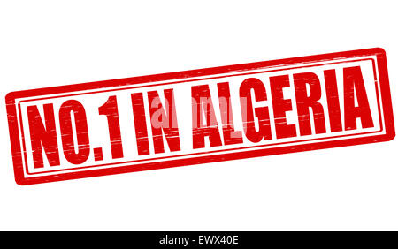 Stempel mit Text niemand in Algerien in Abbildung Stockfoto