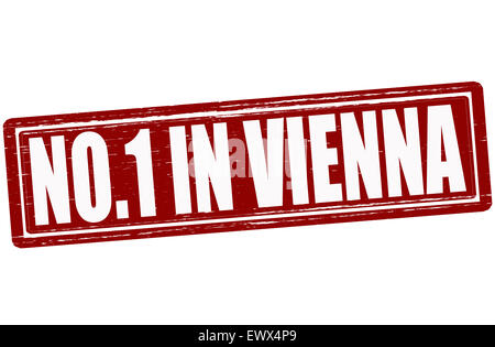Stempel mit Text in Wien niemand drinnen, Abbildung Stockfoto