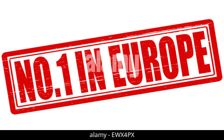Stempel mit Text in Europa niemand drinnen, Abbildung Stockfoto