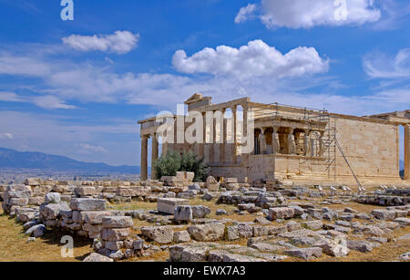 Das Erechtheion oder Erectheum, Tempel auf der Akropolis, Athen, Attika, Griechenland Stockfoto