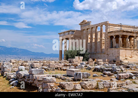 Das Erechtheion oder Erectheum, Tempel auf der Akropolis, Athen, Attika, Griechenland Stockfoto
