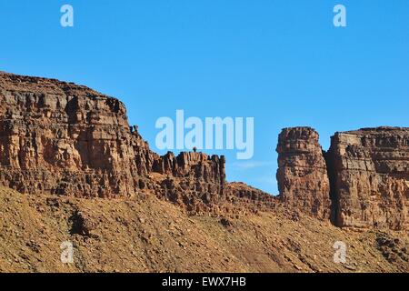 Berglandschaft an Amogjar übergeben, Atar, Adrar Region, Mauretanien Stockfoto