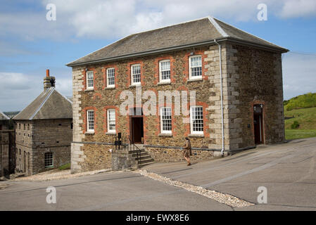 Historische Gebäude am Pendennis Castle, Falmouth, Cornwall, England, UK Stockfoto