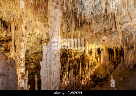 Italia Puglia Grotte di Castellana - Grotta Bianca Italien Apulien Castellana Grotte - weiße Höhle Stockfoto