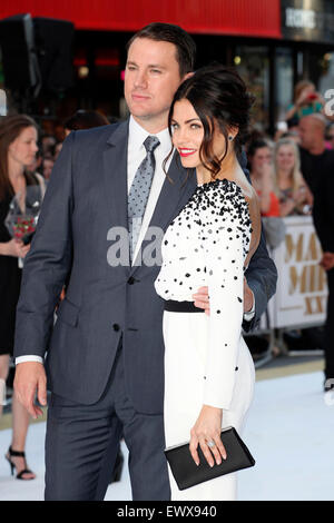 London. 30. Juni 2015. Channing Tatum und Jenna Dewan Teilnahme an der "Magic Mike XXL" Film Frau premiere im Vue West End am 30. Juni 2015 in London. / Bild Allianz © Dpa/Alamy Live-Nachrichten Stockfoto