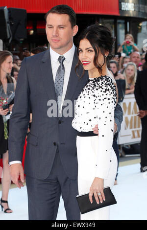 London. 30. Juni 2015. Channing Tatum und Jenna Dewan Teilnahme an der "Magic Mike XXL" Film Frau premiere im Vue West End am 30. Juni 2015 in London. / Bild Allianz © Dpa/Alamy Live-Nachrichten Stockfoto