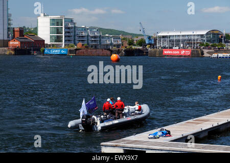 Extreme Sailing Event, Bucht von Cardiff, Cardiff, Wales, UK. Stockfoto