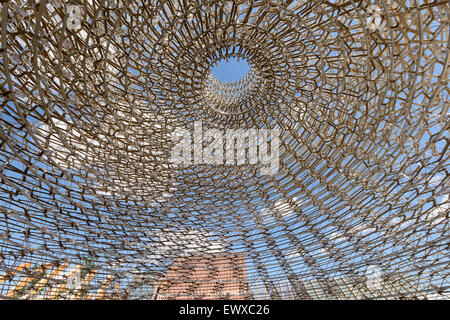 Mailand, Italien - Juni 24: Detail der Metallstruktur an Großbritannien Pavillon von innen, erschossen am 24. Juni 2015 Mailand, ich Stockfoto