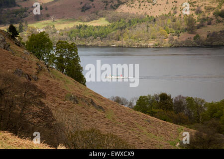 Dampfer Passagier-Fähre in Ullswater See, Lake District National Park, England, UK Stockfoto