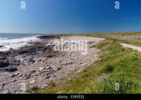 Pink Bay, Porthcawl, Süd-Wales, UK. Stockfoto