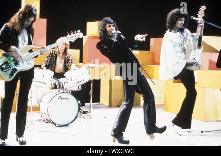 Königin-UK-Rock-Gruppe im Jahr 1975 Stockfoto