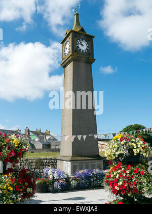 Krieg-Denkmal Uhrturm in St Just in Cornwall Stockfoto