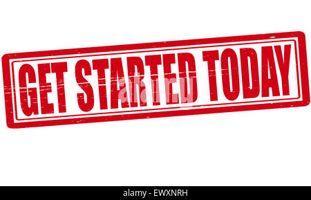 Stempel mit Text fangen Sie noch heute im Inneren, Abbildung Stockfoto