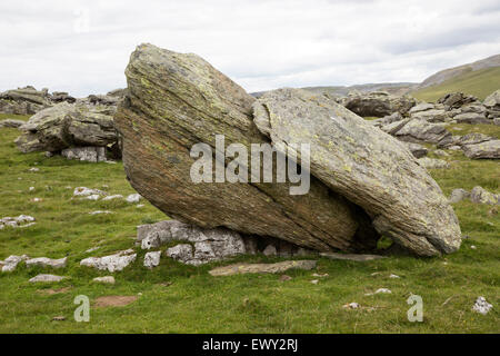 Bei Findlinge eiszeitliche Ablagerungen, Austwick, Yorkshire Dales National Park, England, UK Stockfoto